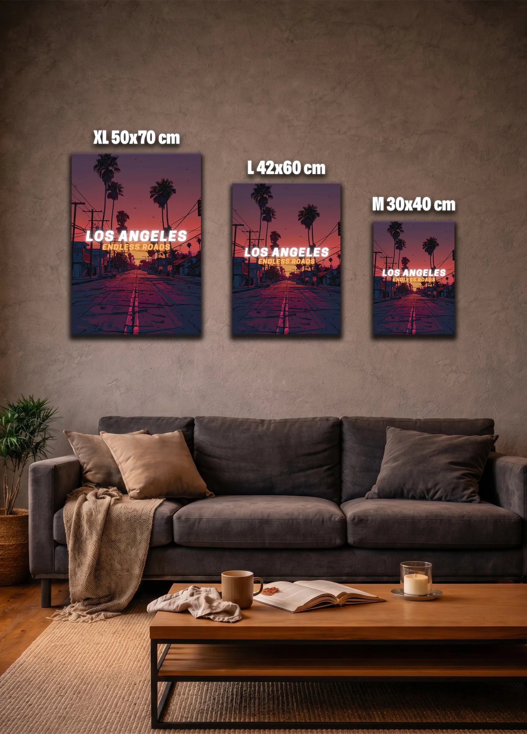 Metallbild -  "Los Angeles Comic"