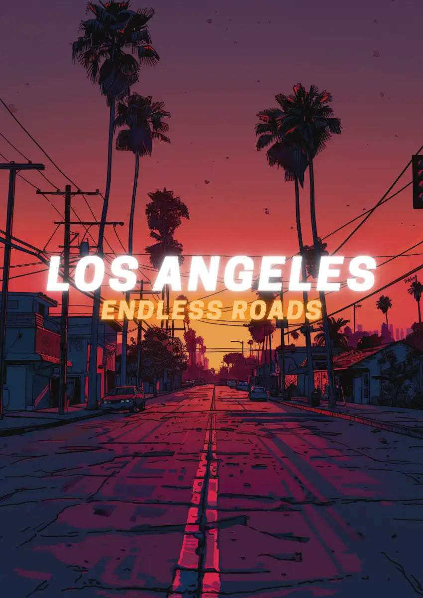 Metallbild -  "Los Angeles Comic"