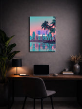 Metallbild - "Miami Comic"