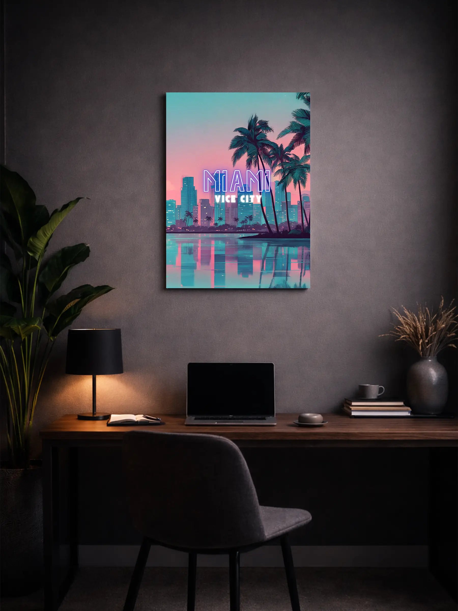 Metallbild - "Miami Comic"
