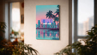 Metallbild - "Miami Comic"