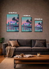 Metallbild - "Miami Comic"