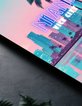 Metallbild - "Miami Comic"