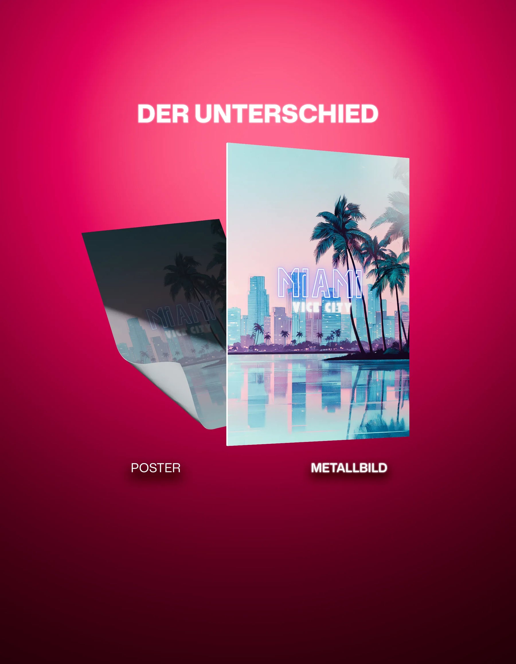 Metallbild - "Miami Comic"