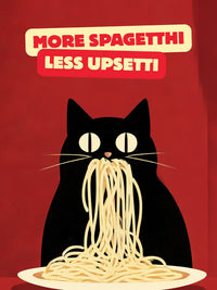 Metallbild - "More Spagetthi Less Upsetti"