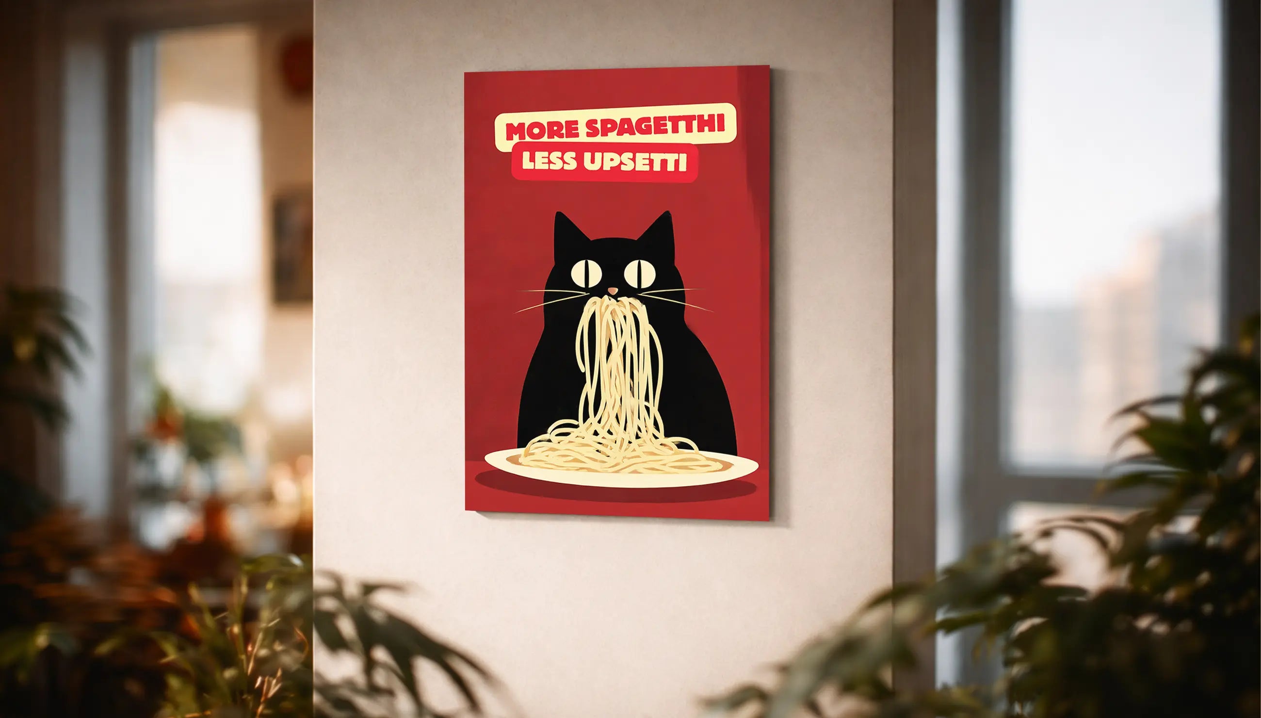 Metallbild - "More Spagetthi Less Upsetti"