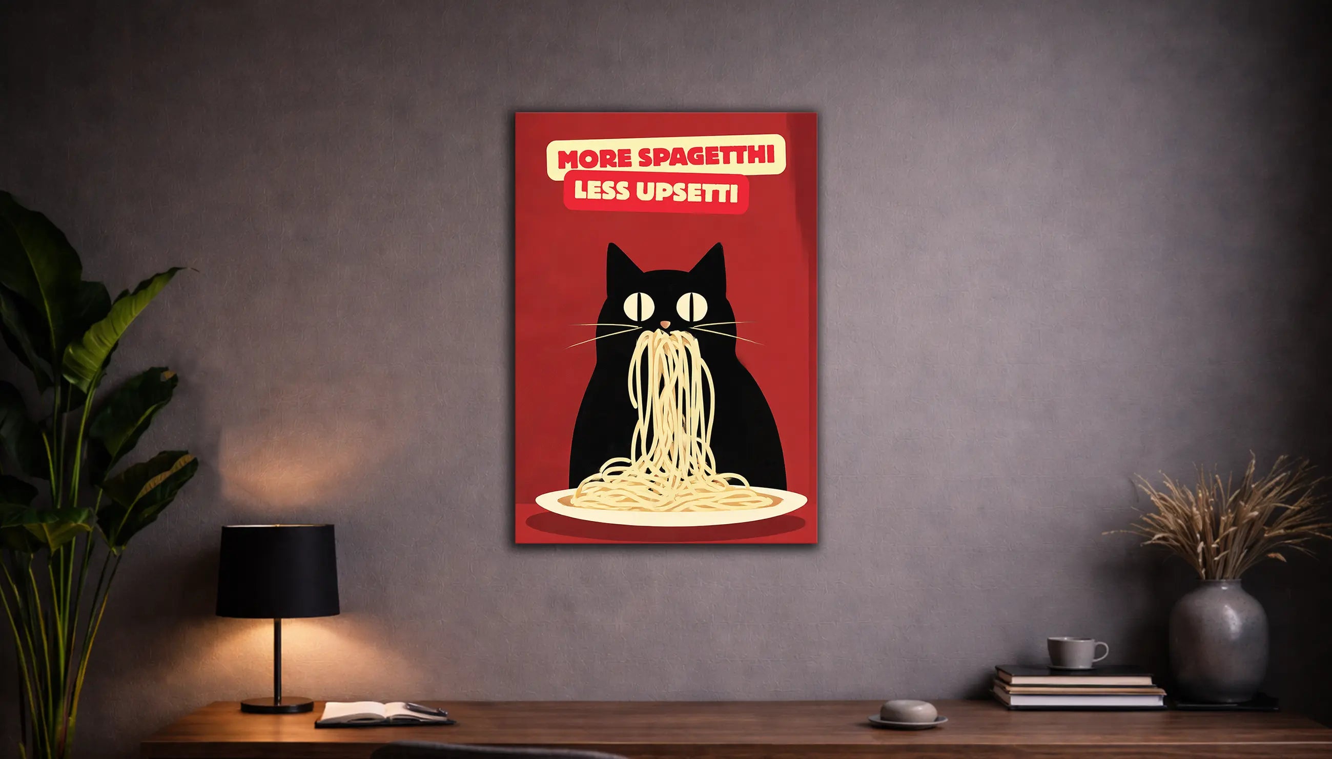 Metallbild - "More Spagetthi Less Upsetti"