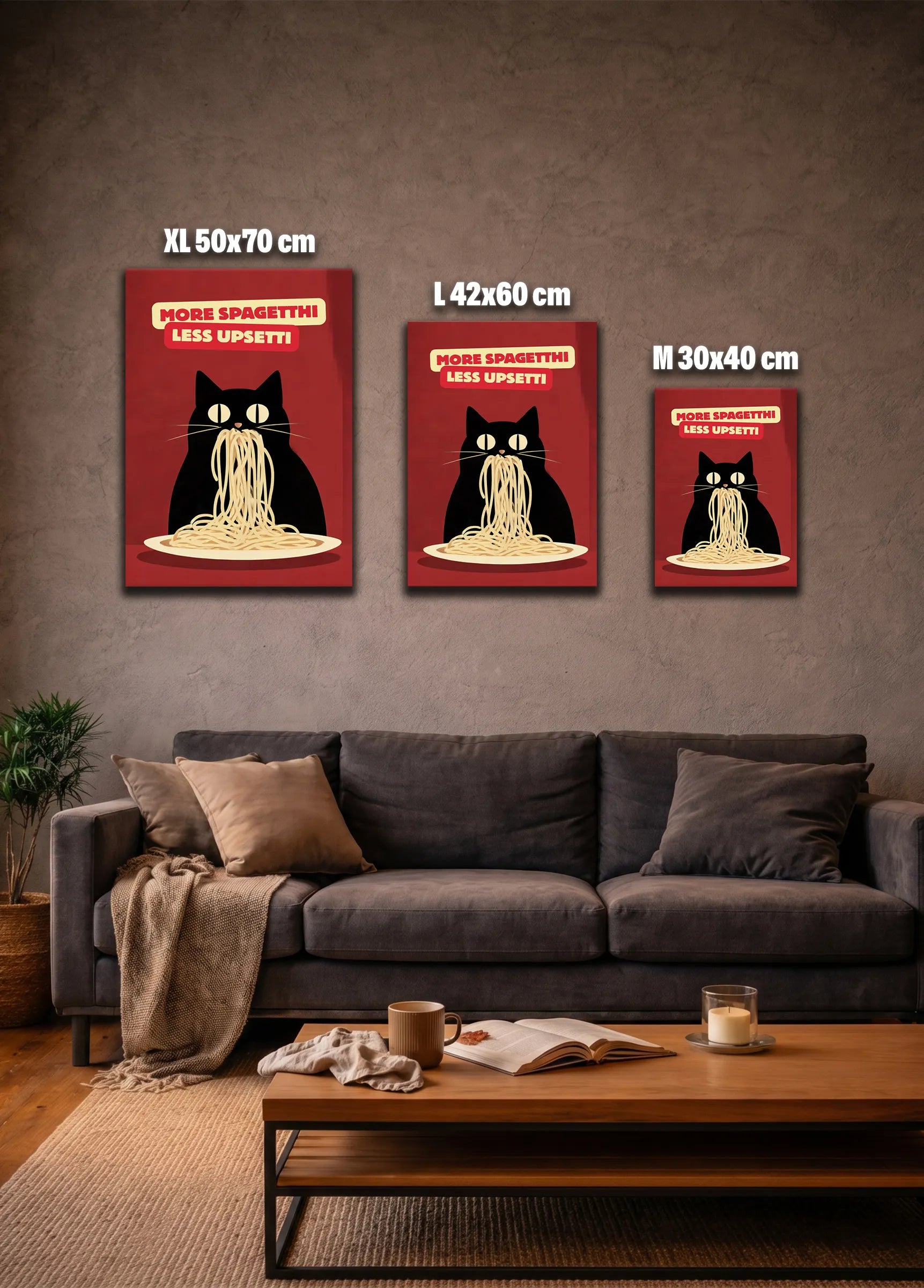 Metallbild - "More Spagetthi Less Upsetti"