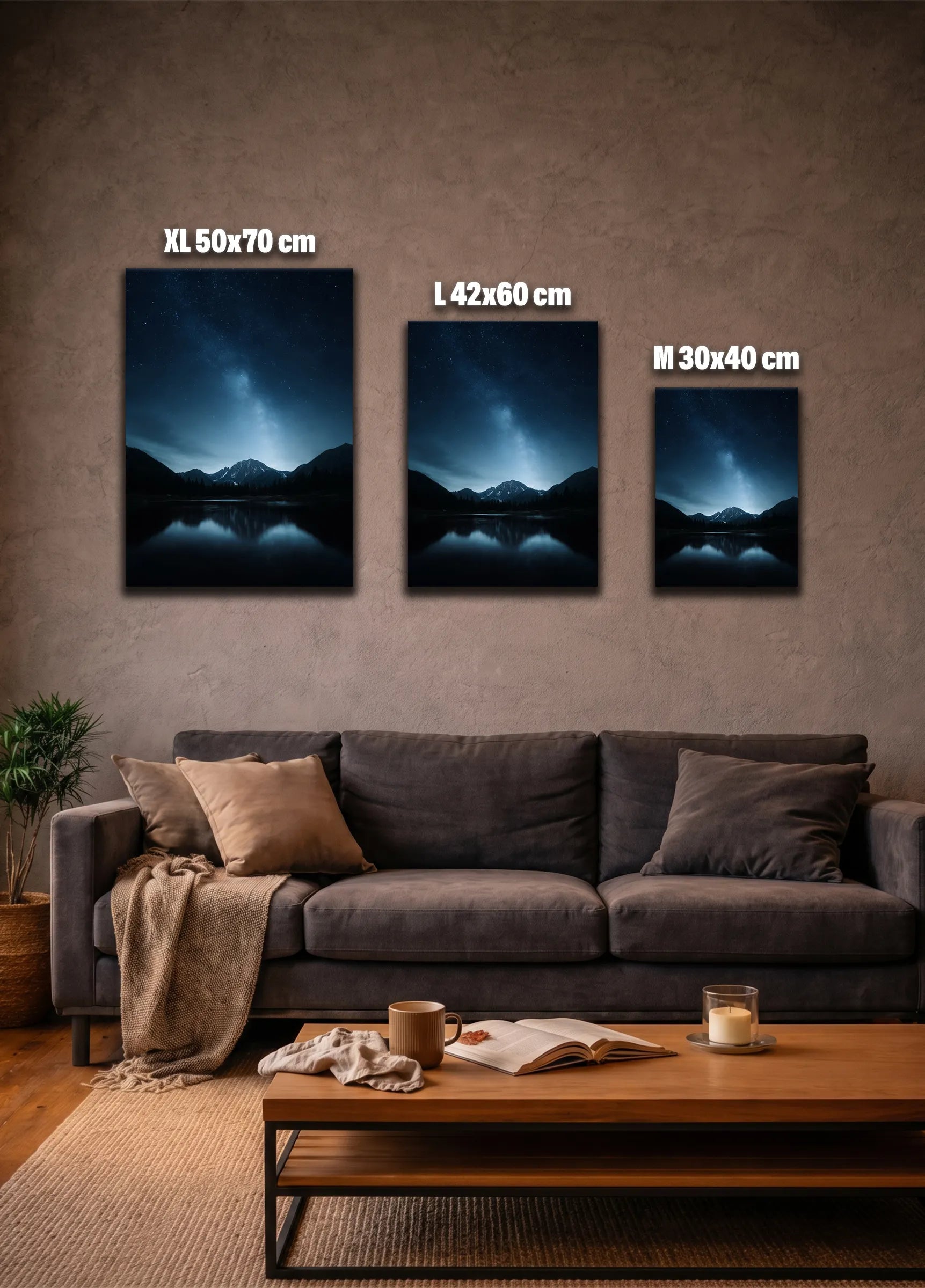 Metallbild - "Night Valley"
