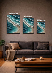 Metallbild - "Ocean Waves"