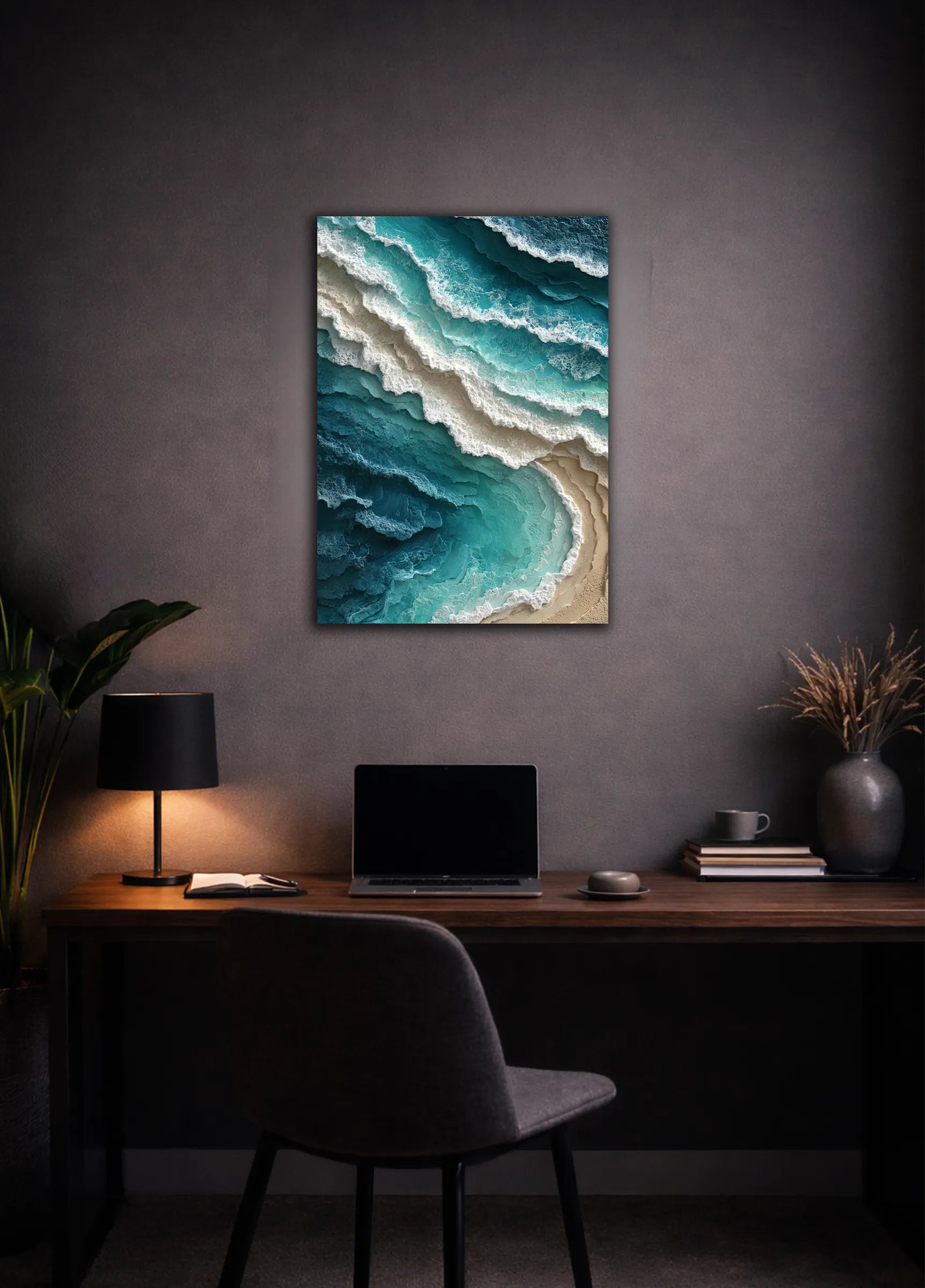 Metallbild - "Ocean Waves"