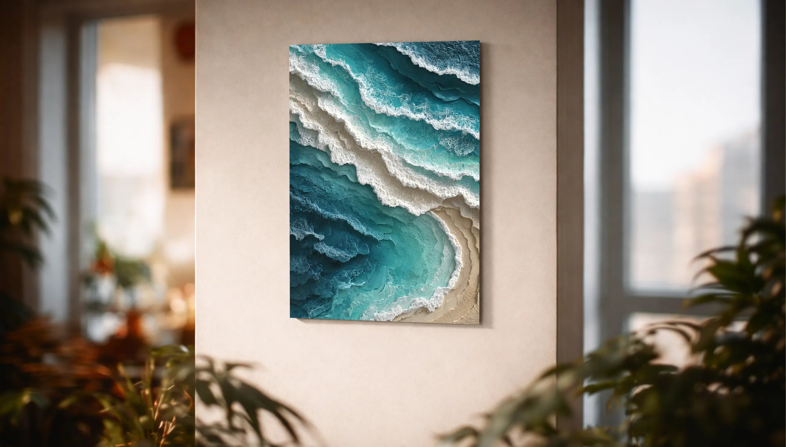Metallbild - "Ocean Waves"