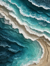 Metallbild - "Ocean Waves"