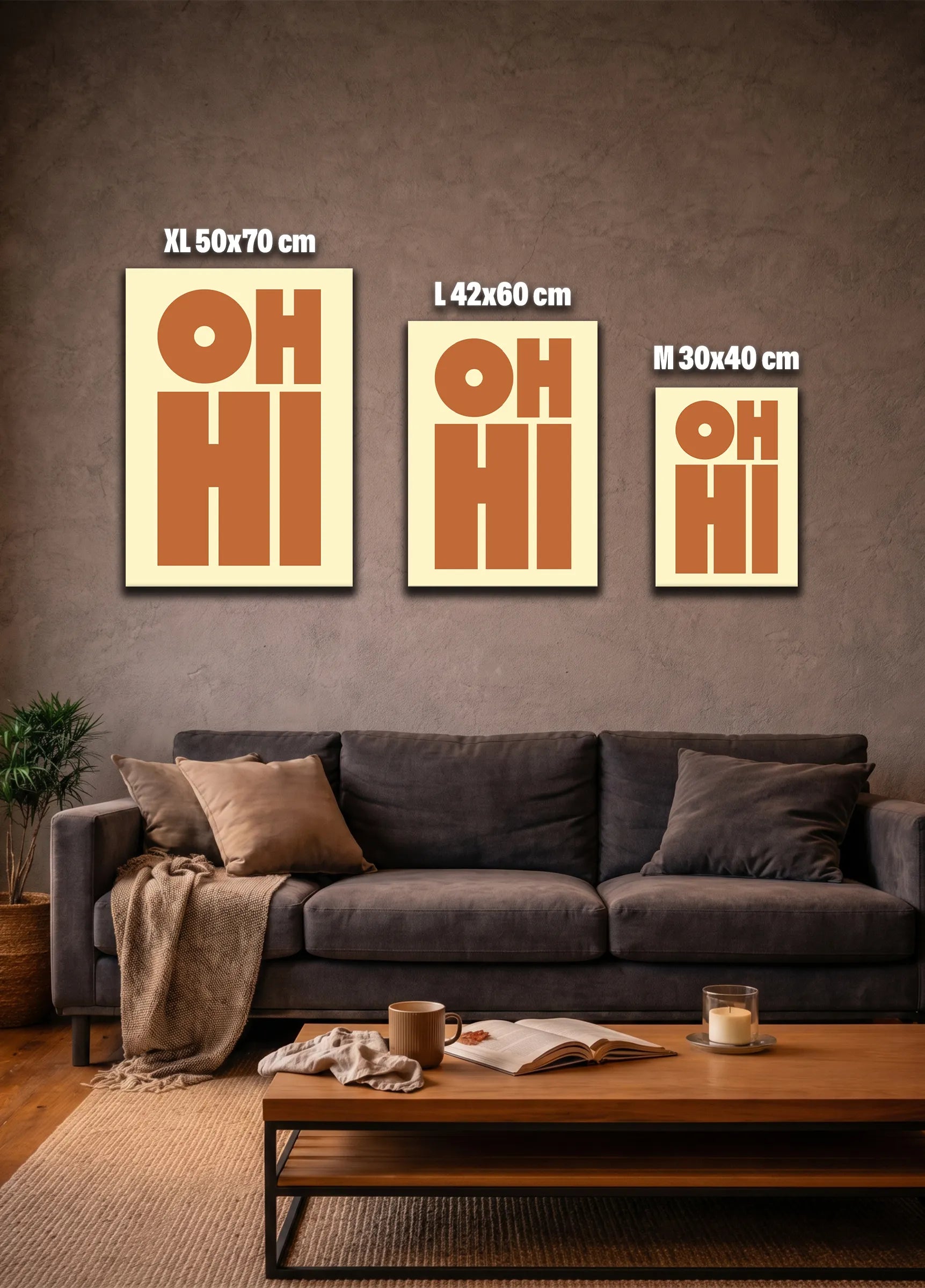 Metallbild - "Oh Hi"
