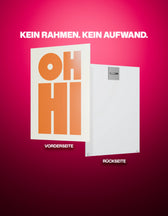 Metallbild - "Oh Hi"