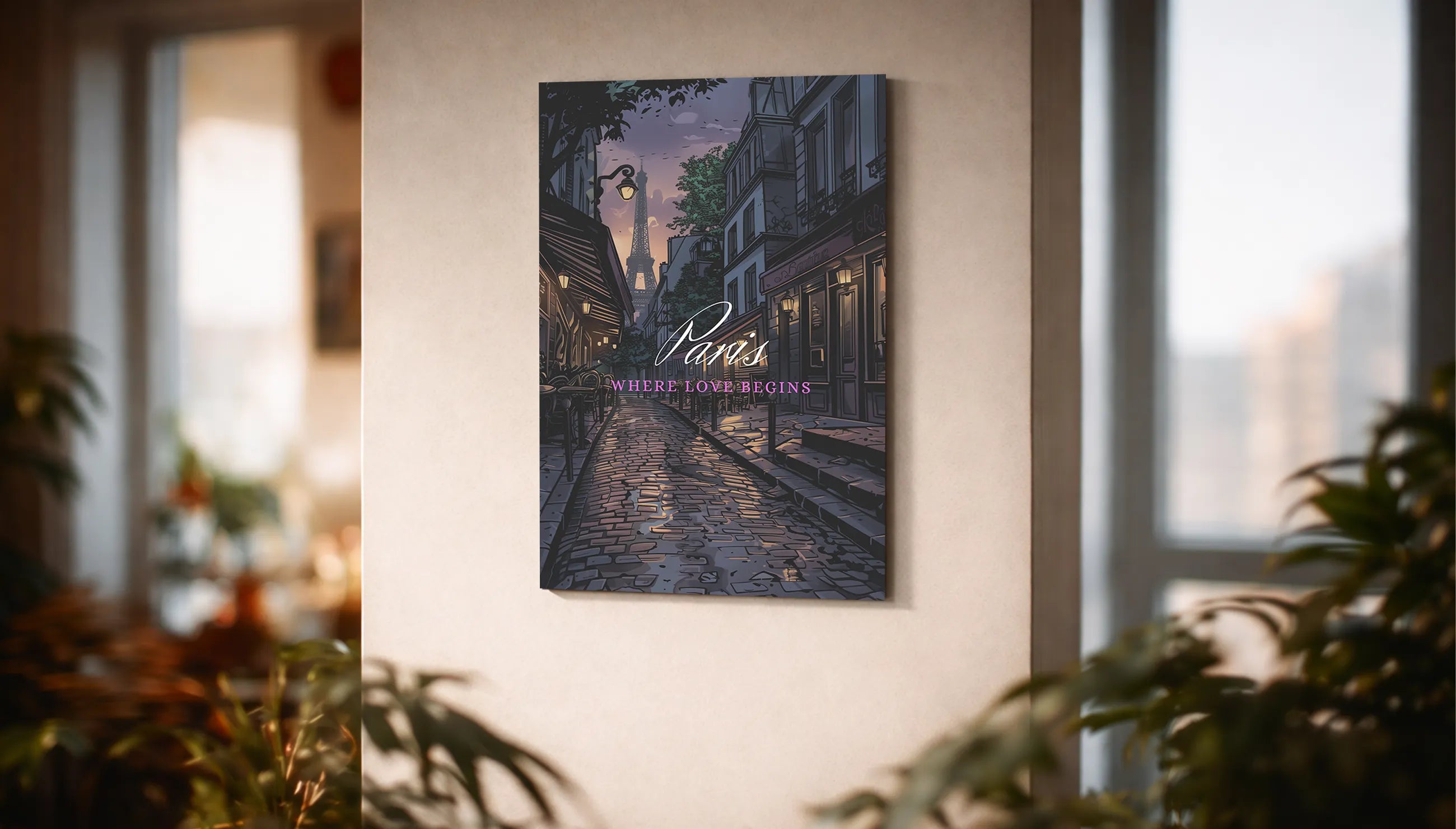 Metallbild -  "Paris Comic"