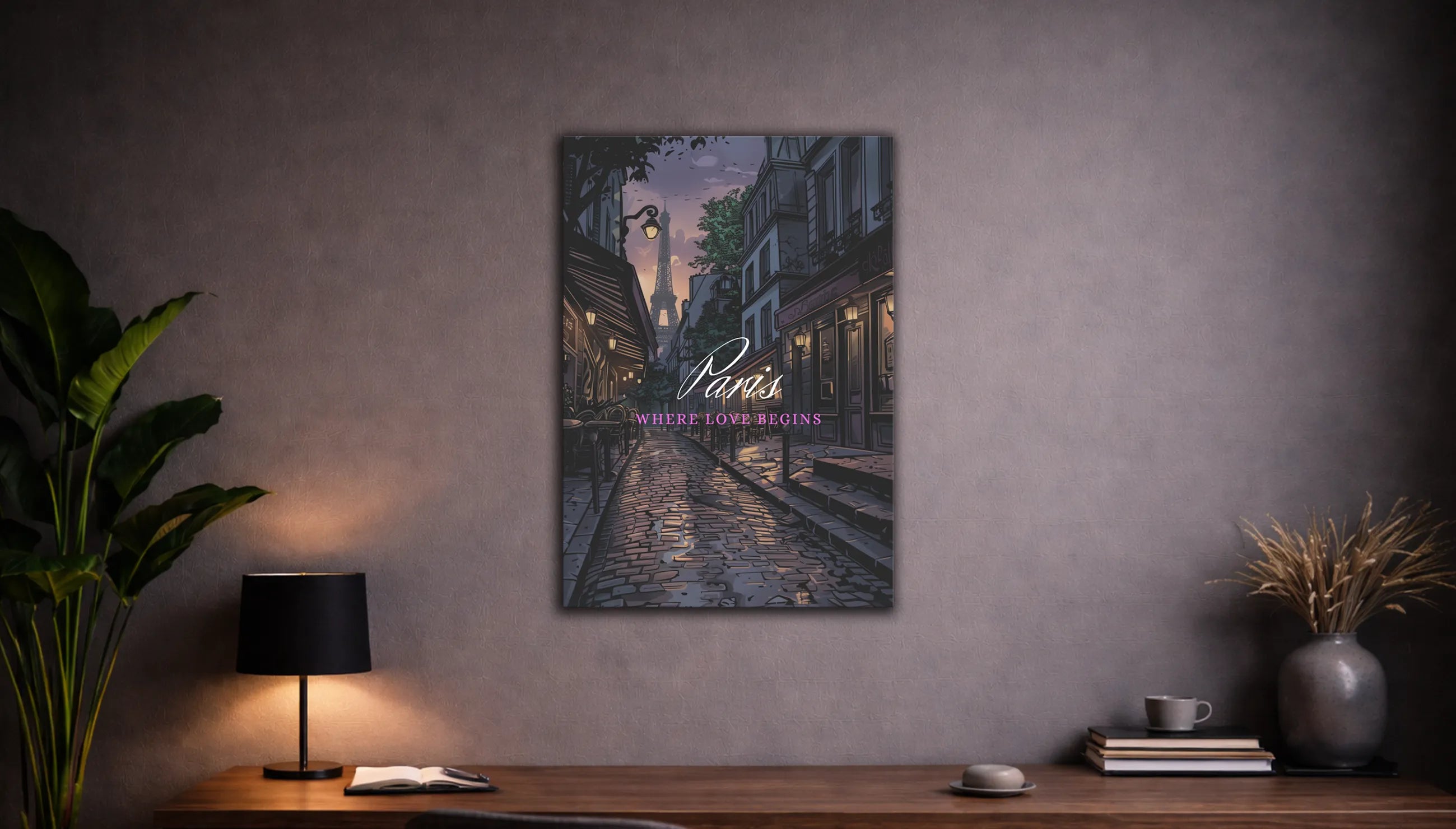 Metallbild -  "Paris Comic"