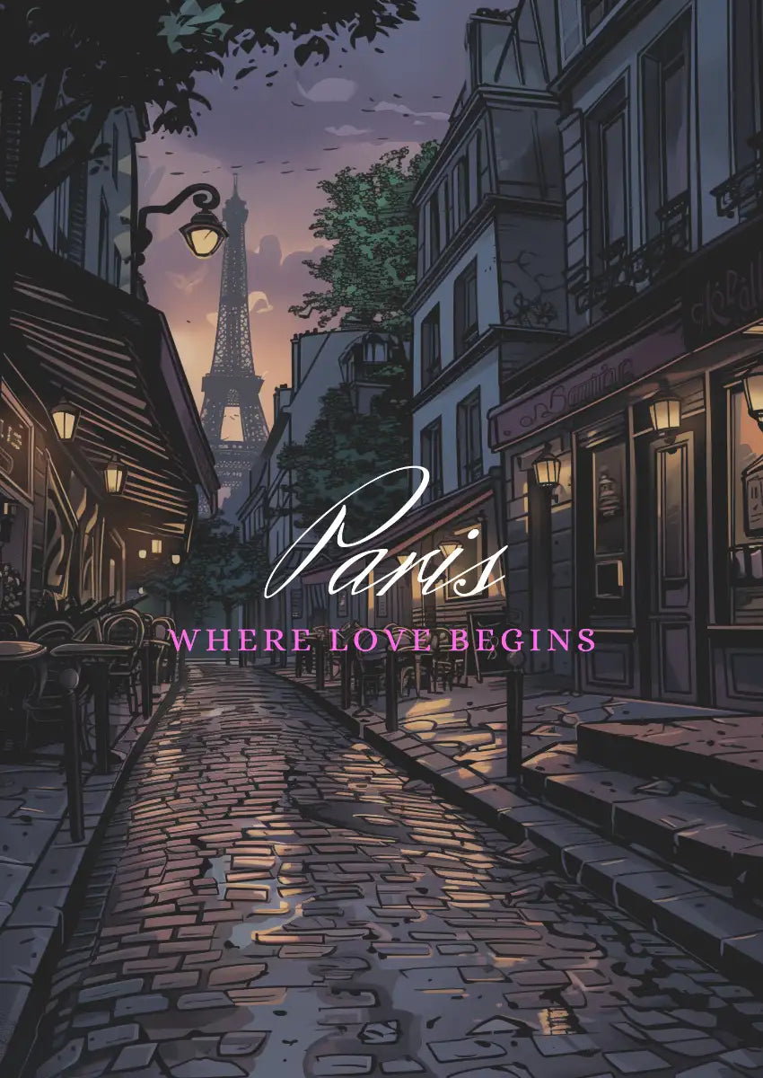 Metallbild -  "Paris Comic"