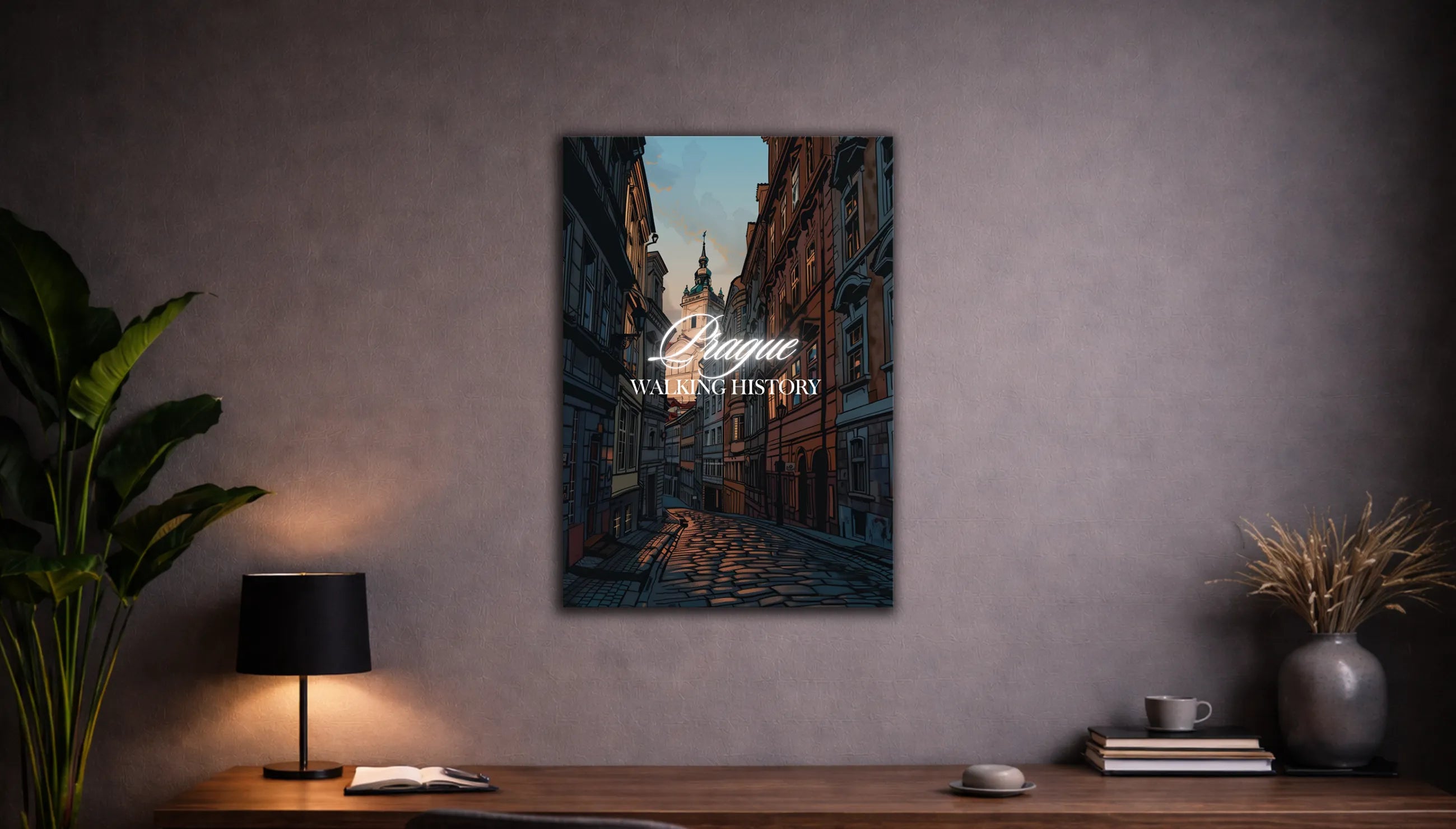 Metallbild -  "Prag Comic"