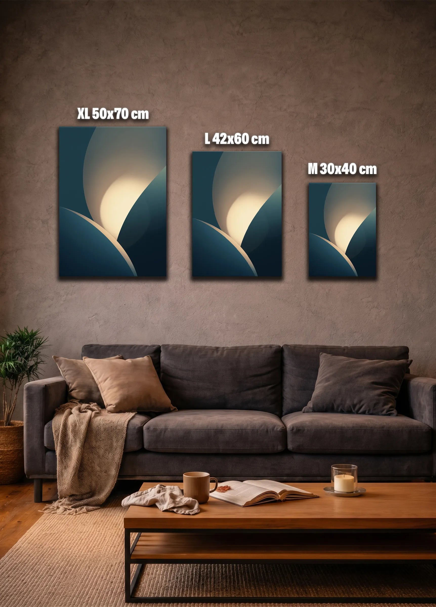Metallbild - "Quiet Glow"
