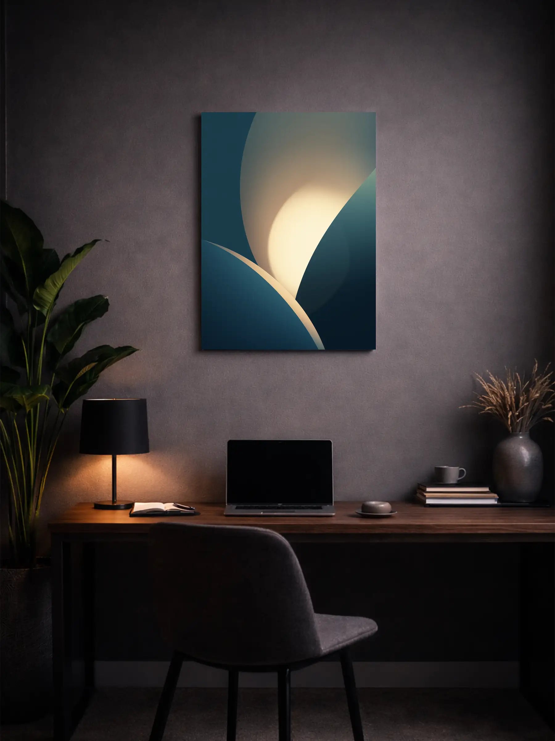 Metallbild - "Quiet Glow"