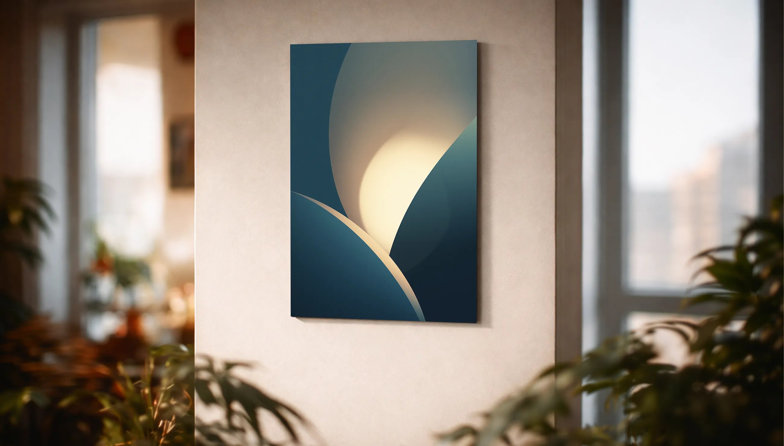 Metallbild - "Quiet Glow"