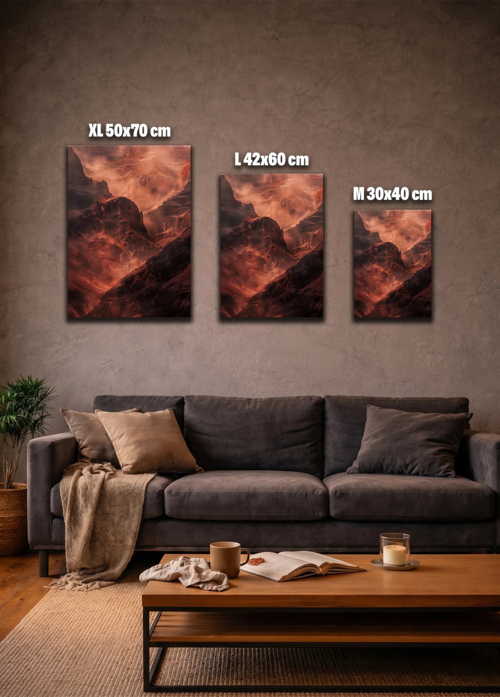 Metallbild - "Red Canyon"