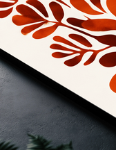 Metallbild - "Red Leaves"