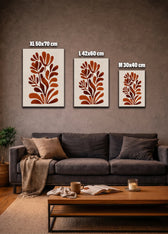 Metallbild - "Red Leaves"