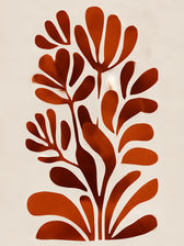 Metallbild - "Red Leaves"