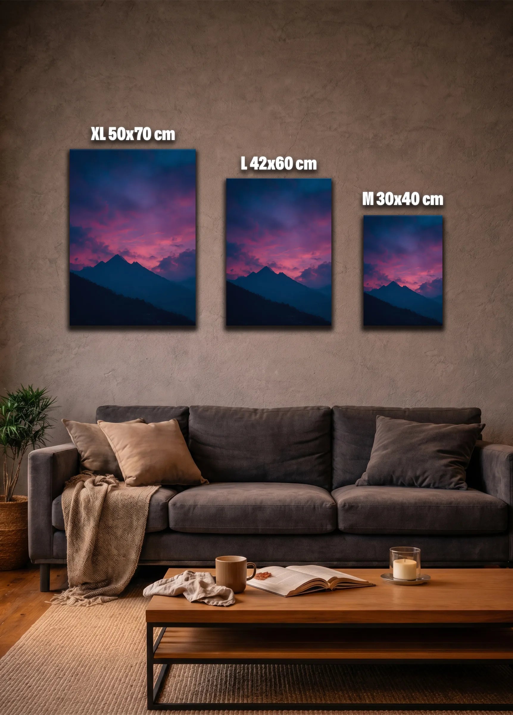 Metallbild - "Red Peaks"