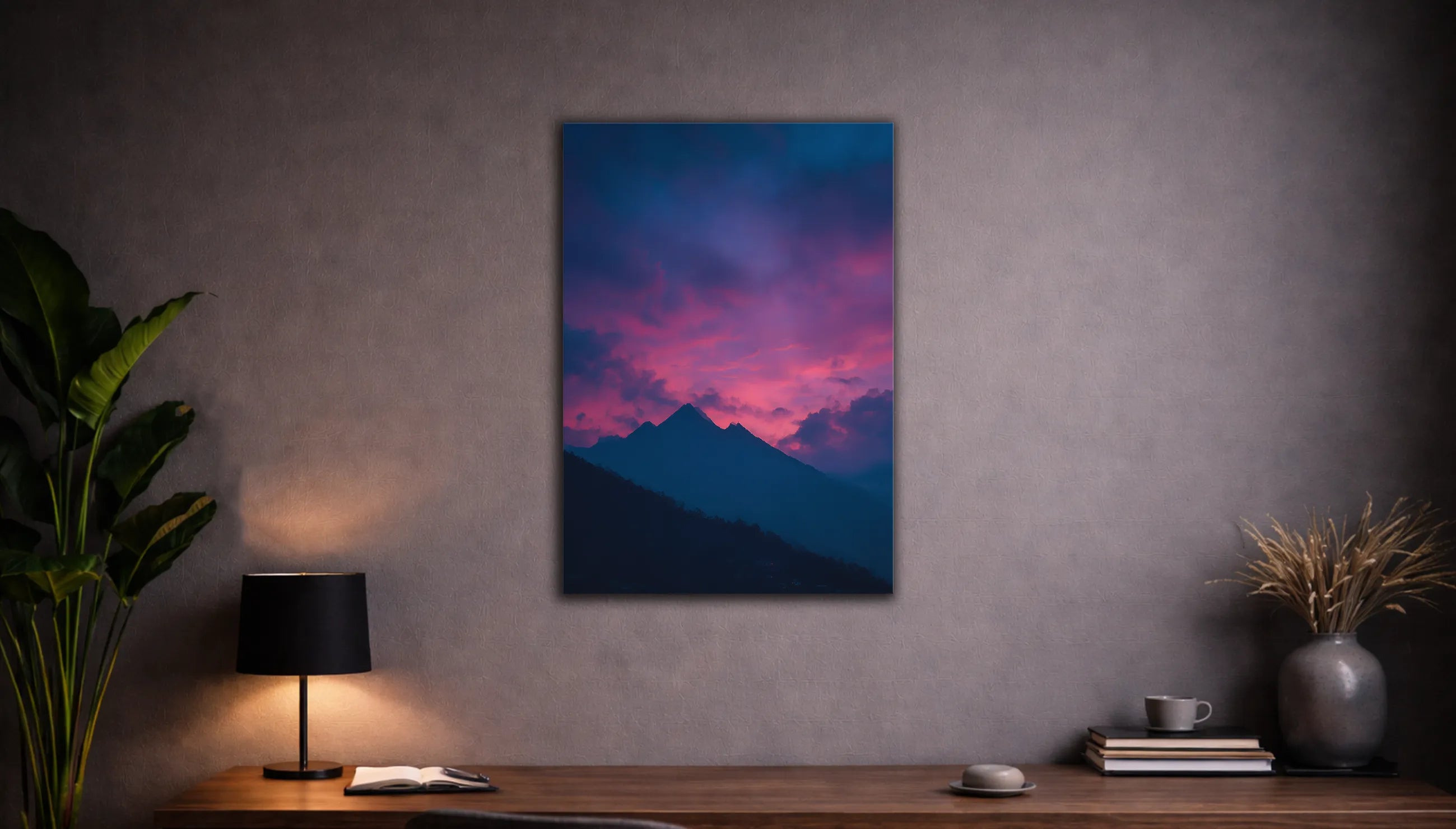 Metallbild - "Red Peaks"