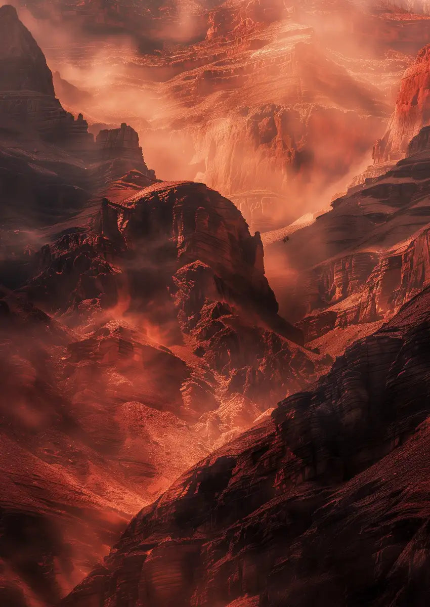 Metallbild - "Red Canyon"