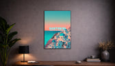 Metallbild - "Santorini Comic"