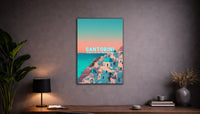 Metallbild - "Santorini Comic"