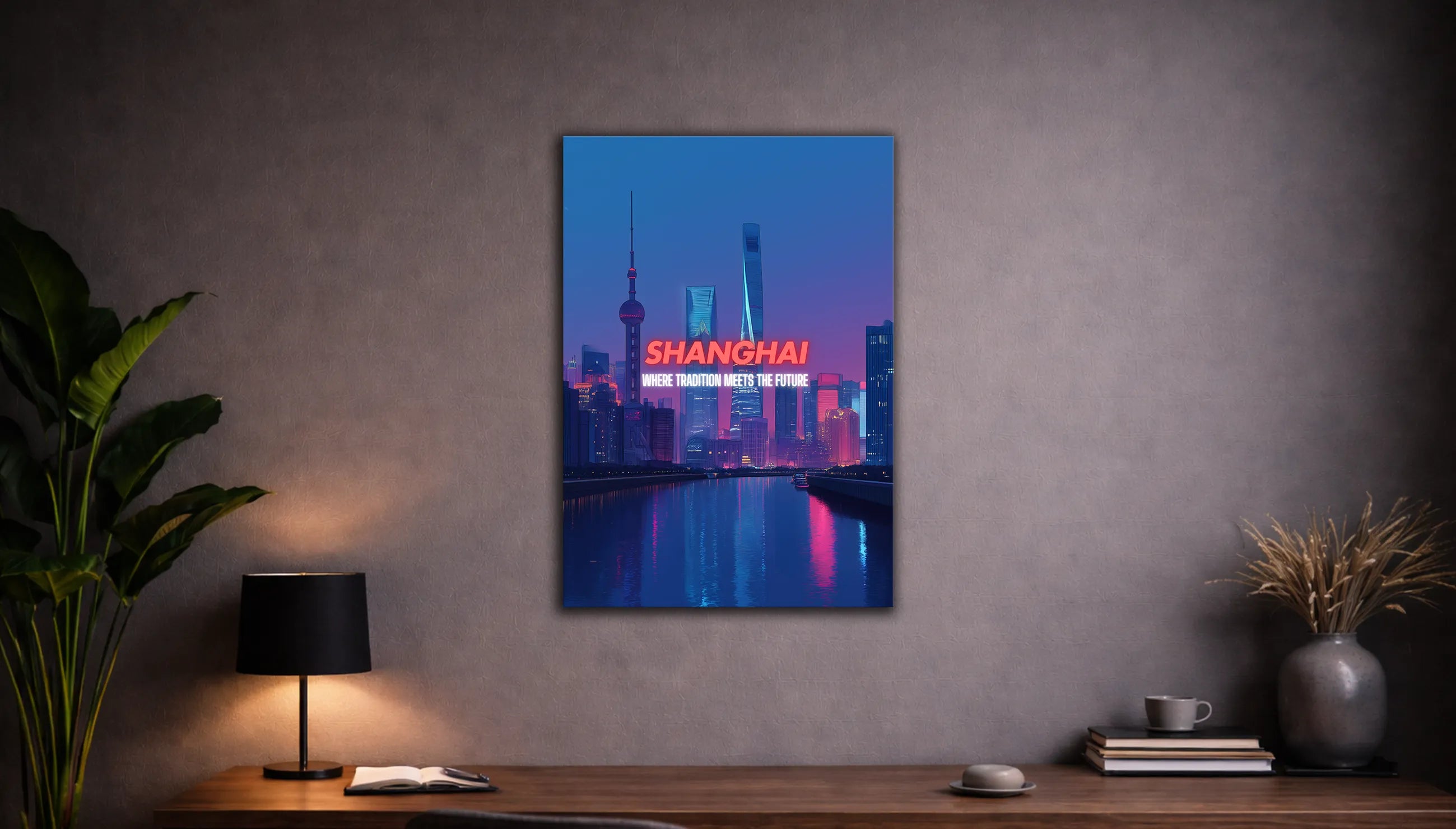 Metallbild - "Shanghai Comic"