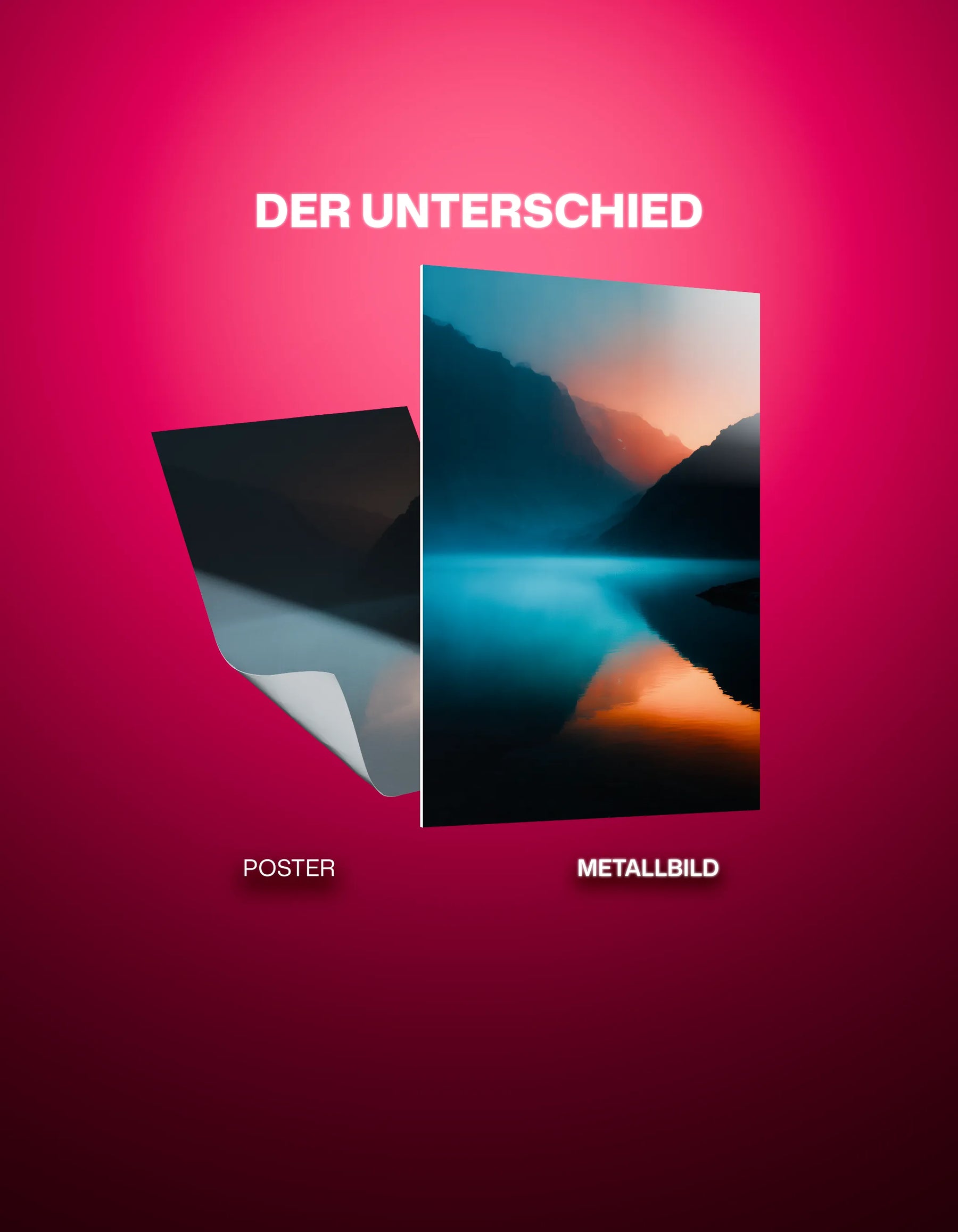 Metallbild - "Silent Lake"