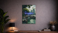 Metallbild - "Singapur Comic"