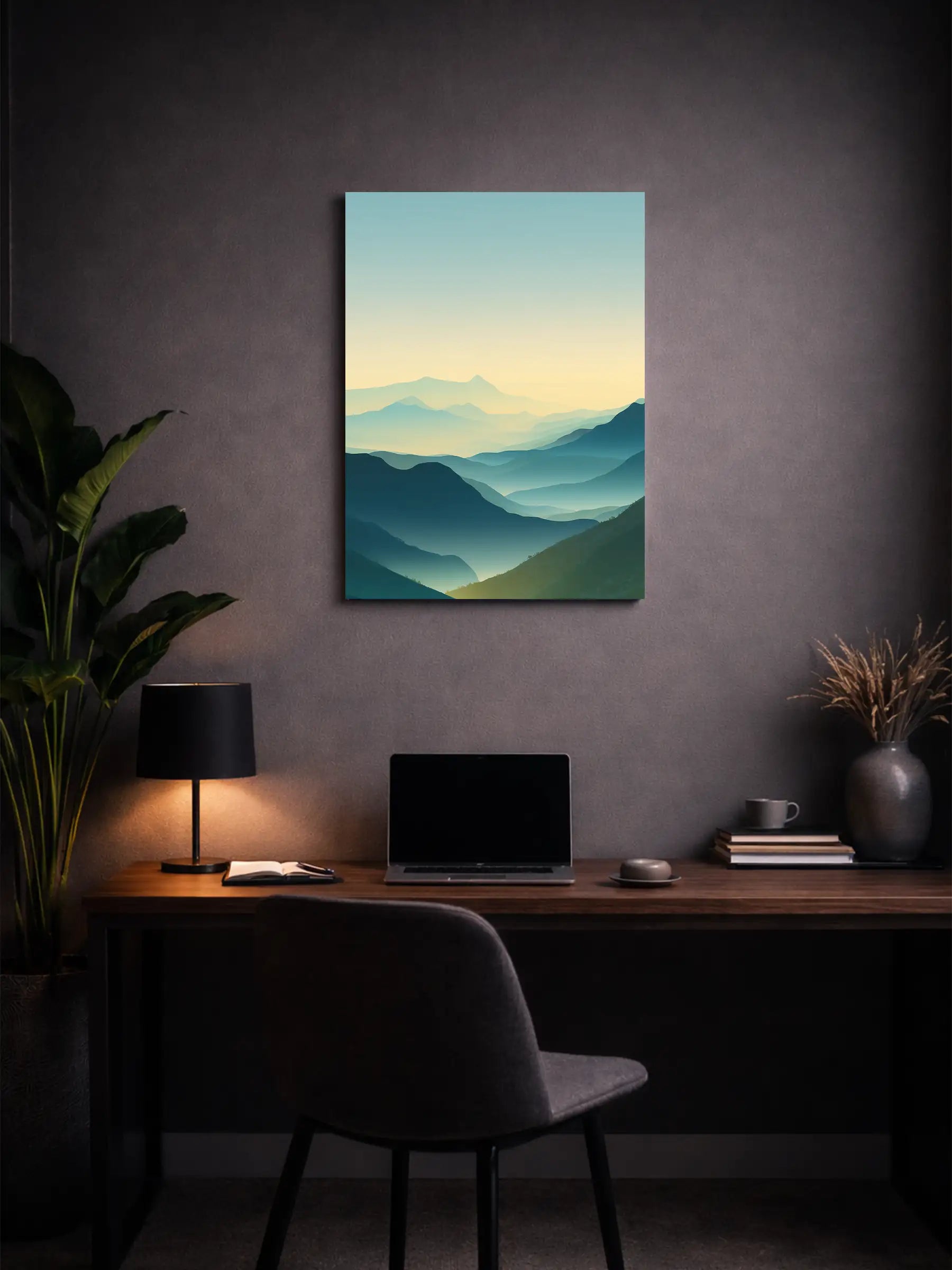 Metallbild - "Soft Hills"