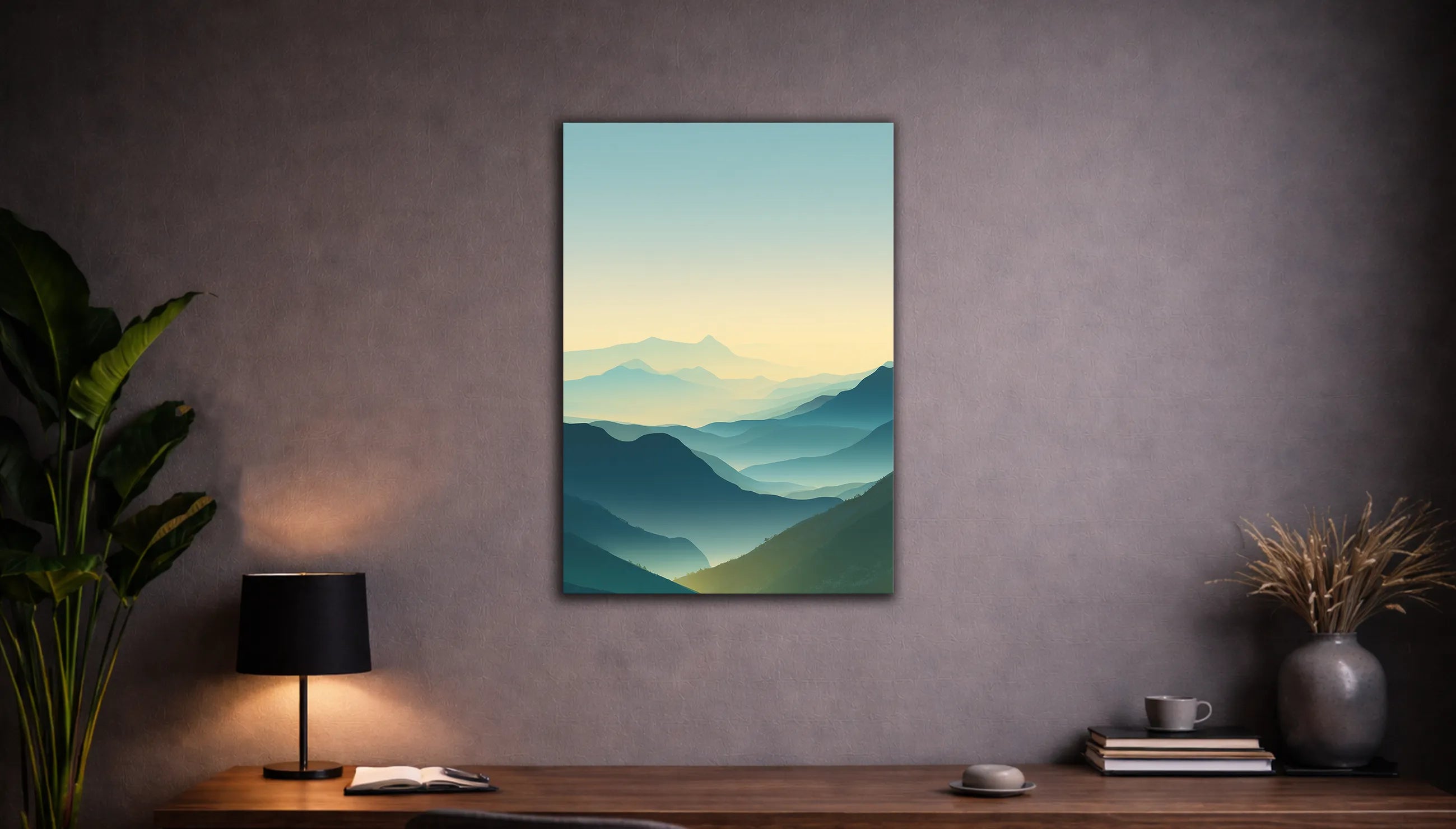 Metallbild - "Soft Hills"
