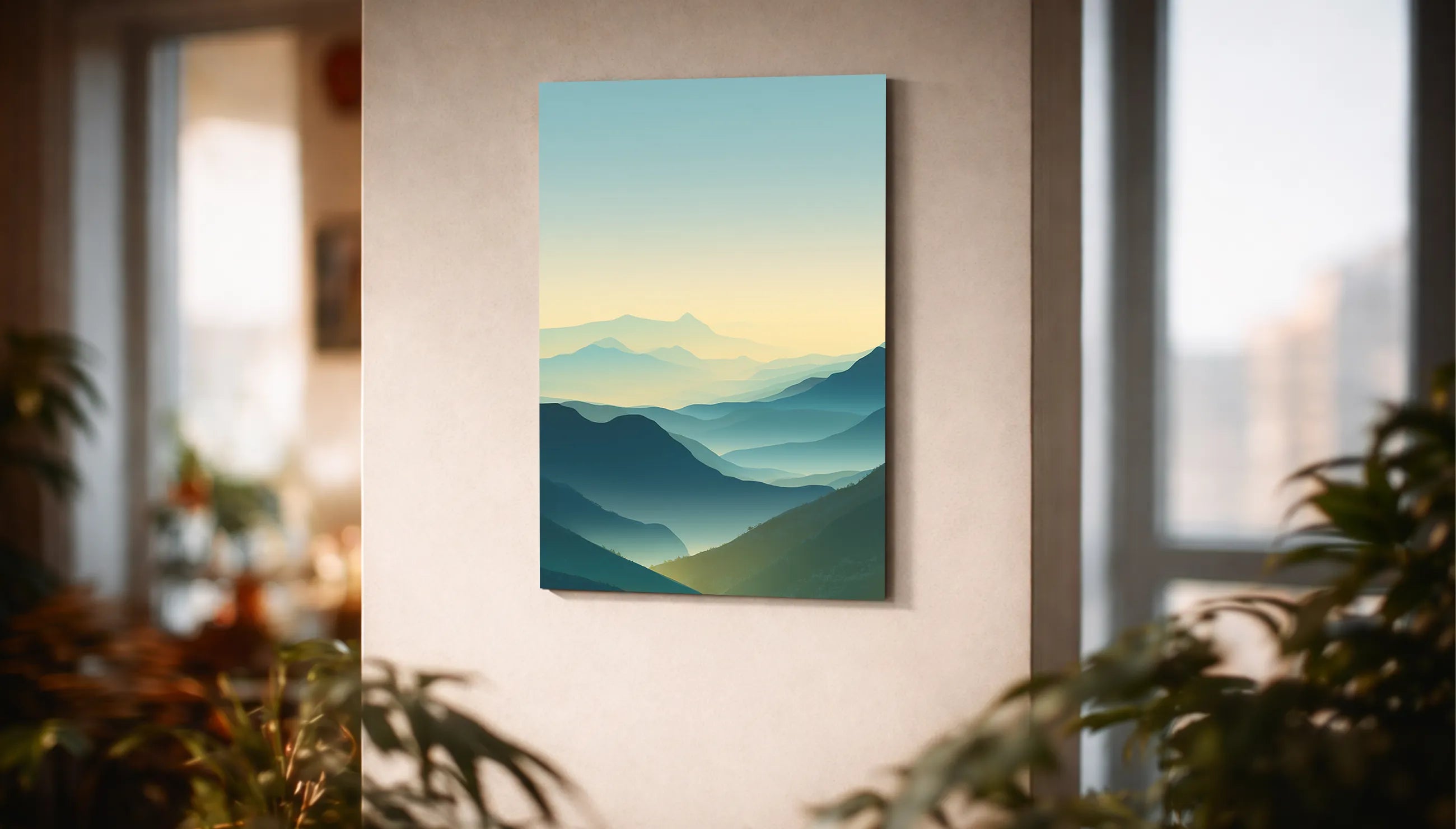 Metallbild - "Soft Hills"