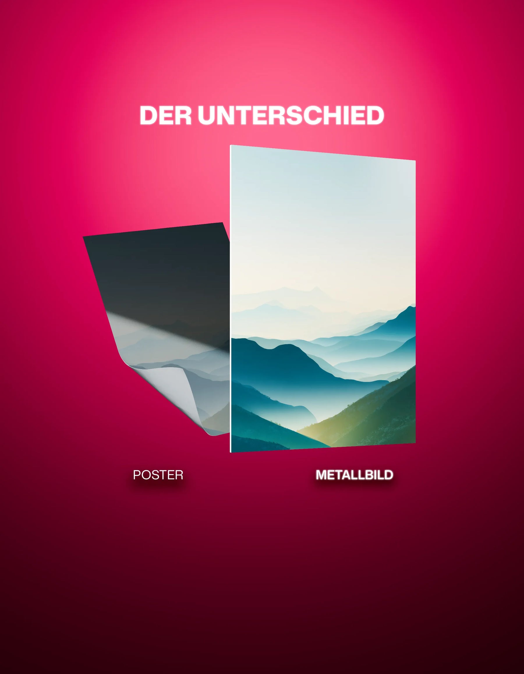 Metallbild - "Soft Hills"