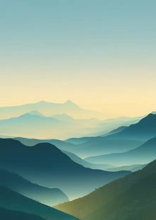 Metallbild - "Soft Hills"