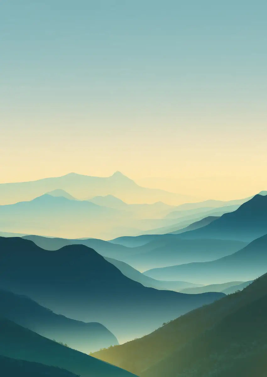 Metallbild - "Soft Hills"