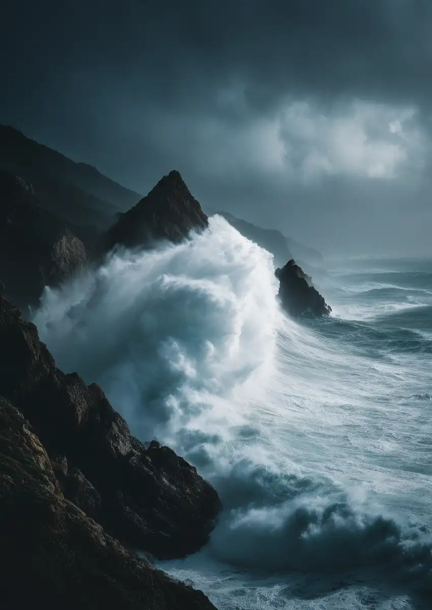 Metallbild - "Storm Waves"