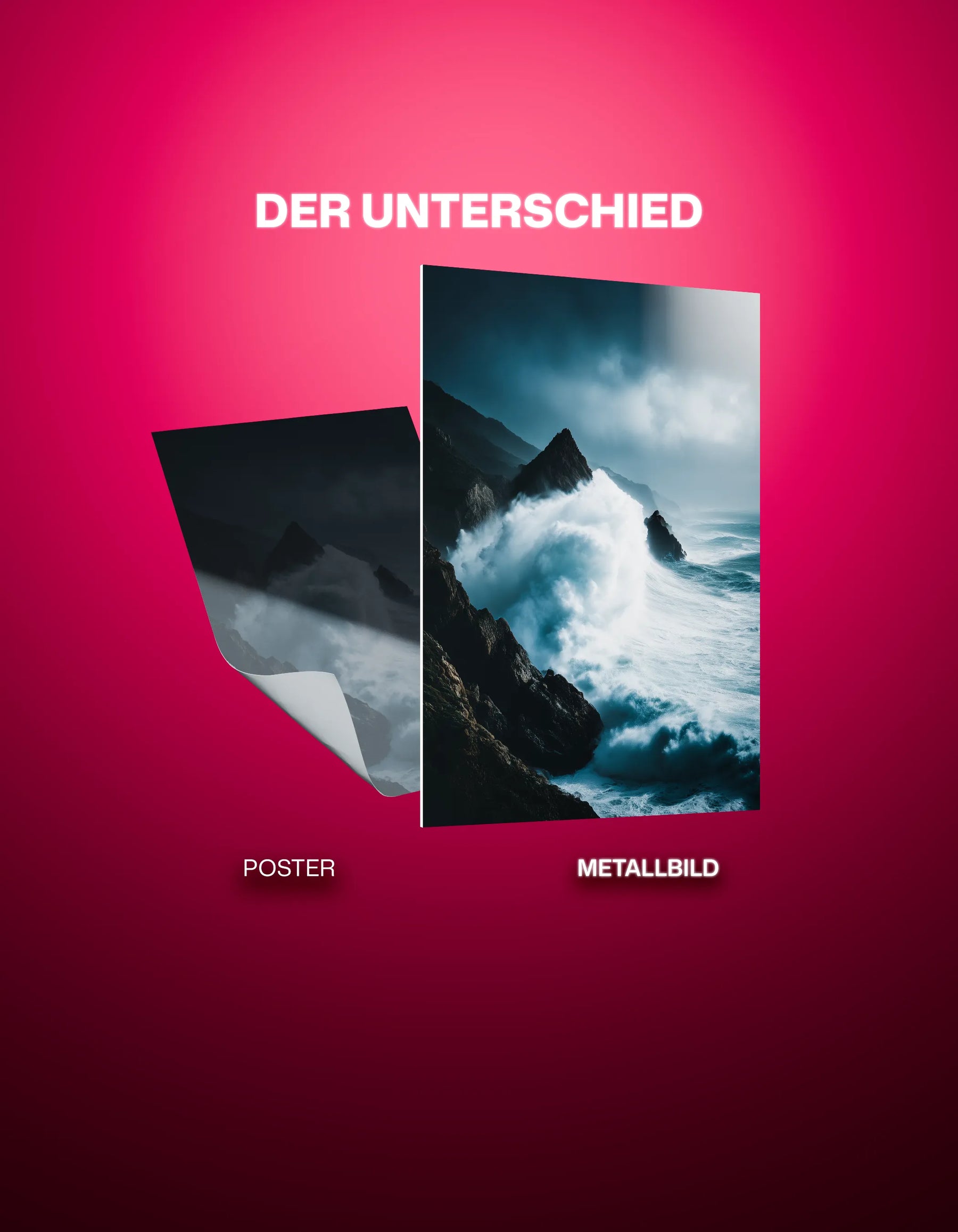Metallbild - "Storm Waves"