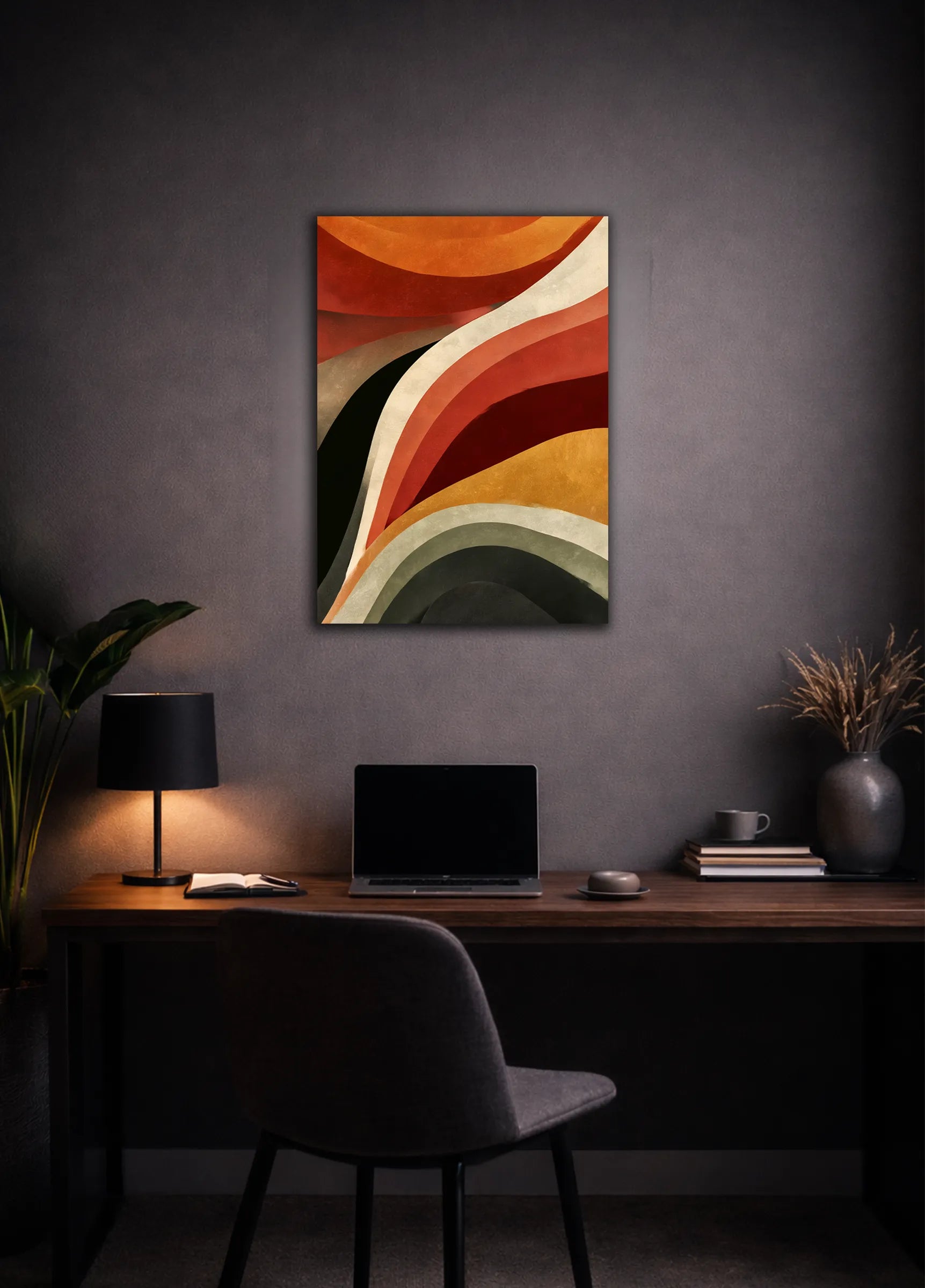 Metallbild - "Sunset Waves"