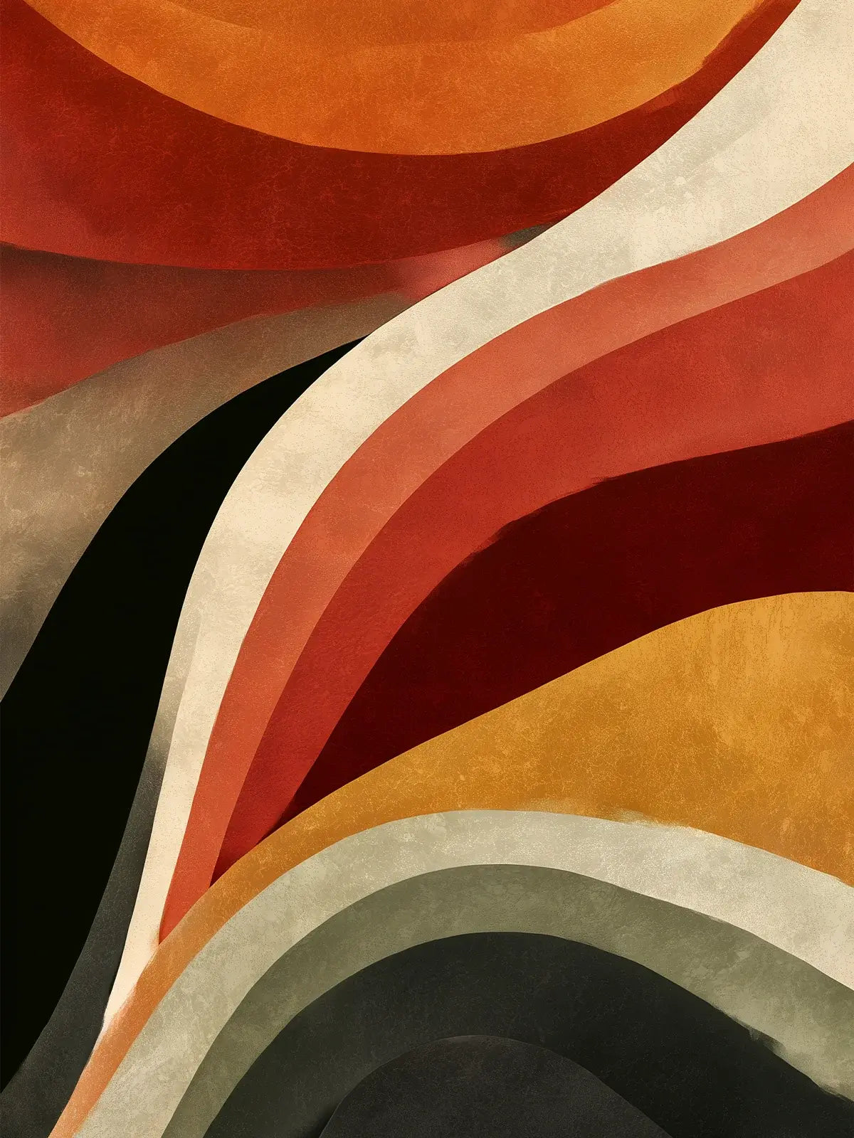 Metallbild - "Sunset Waves"