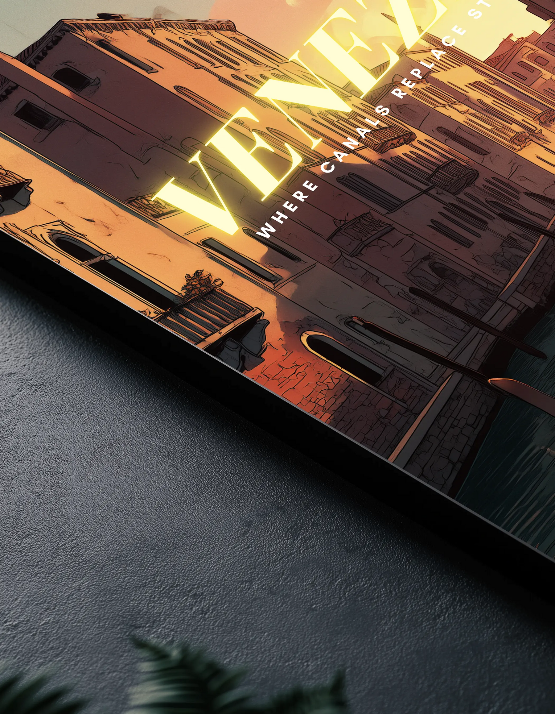 Metallbild - "Venedig Comic"
