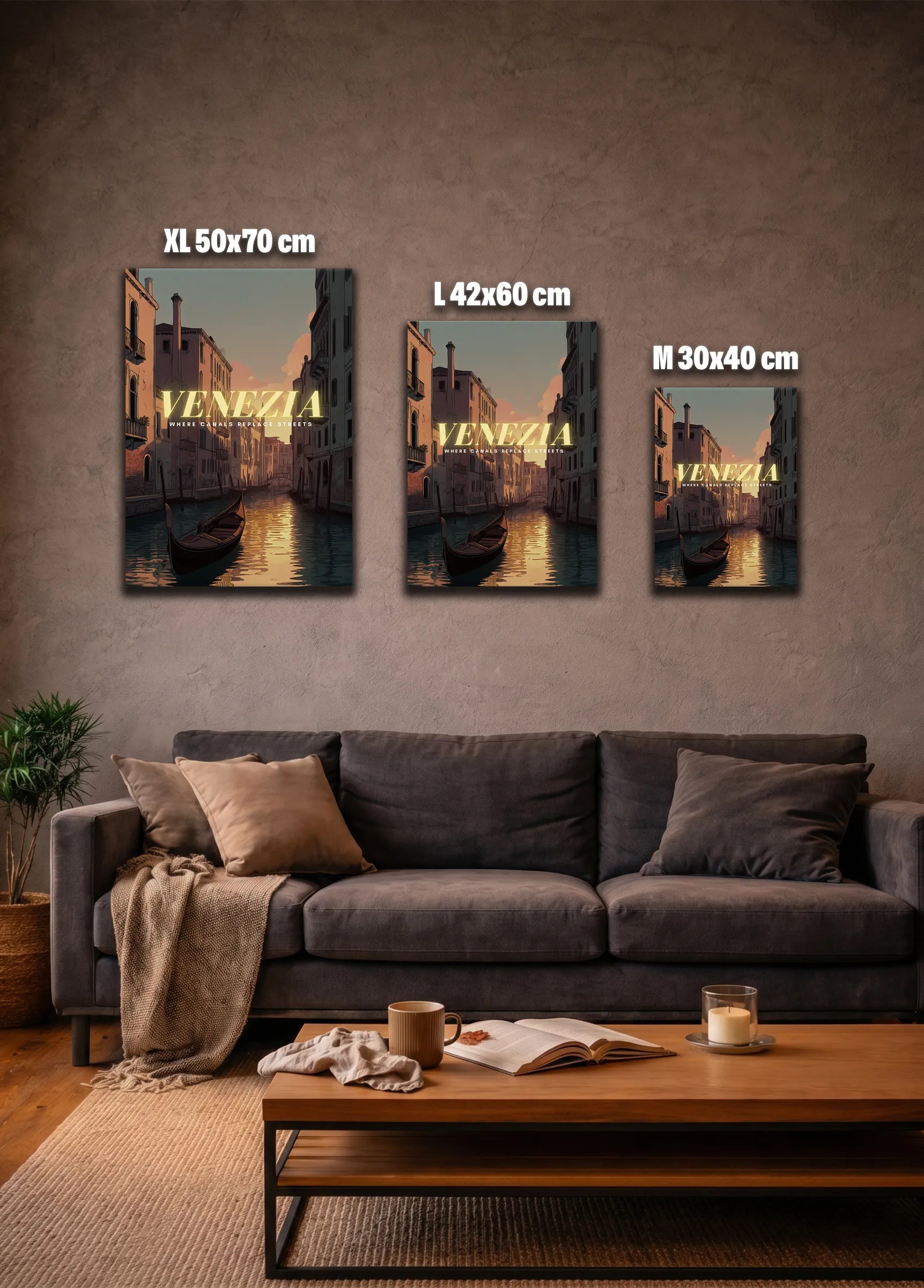 Metallbild - "Venedig Comic"